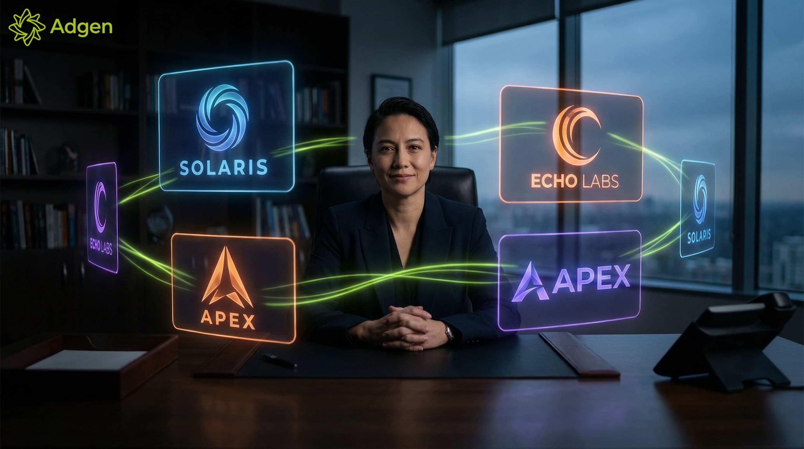 Agency owner managing multiple client brand identities